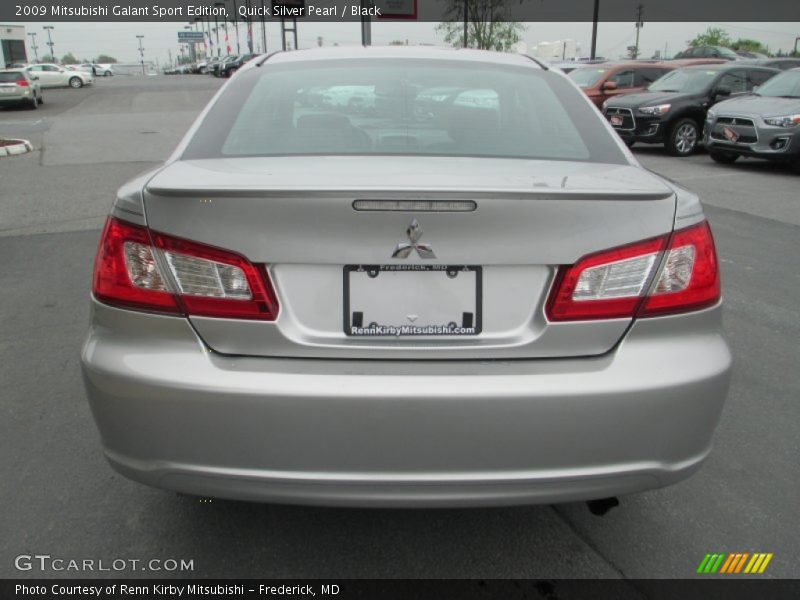 Quick Silver Pearl / Black 2009 Mitsubishi Galant Sport Edition