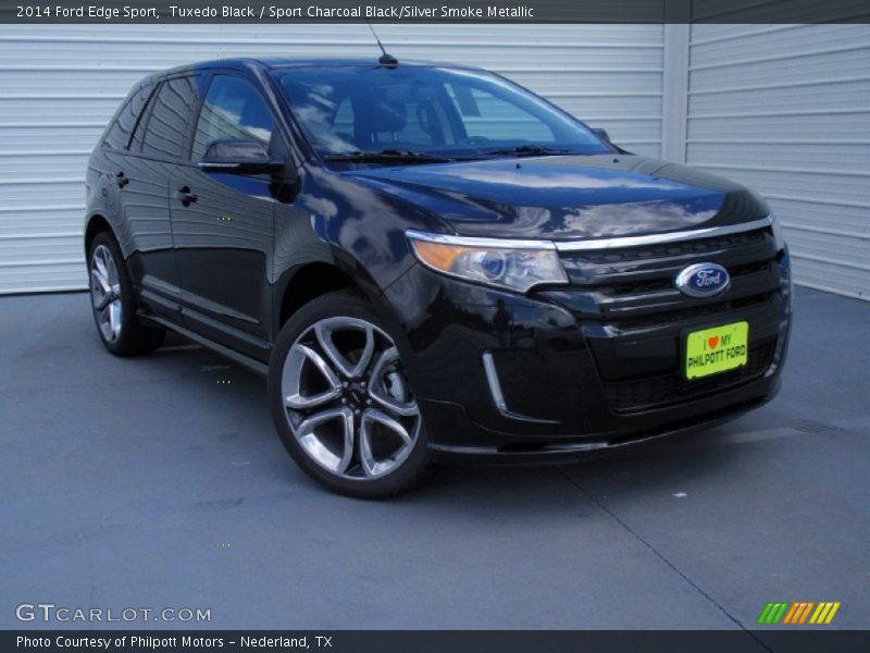 Tuxedo Black / Sport Charcoal Black/Silver Smoke Metallic 2014 Ford Edge Sport