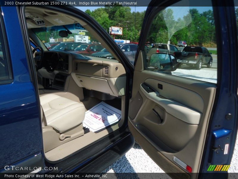 Indigo Blue Metallic / Tan/Neutral 2003 Chevrolet Suburban 1500 Z71 4x4