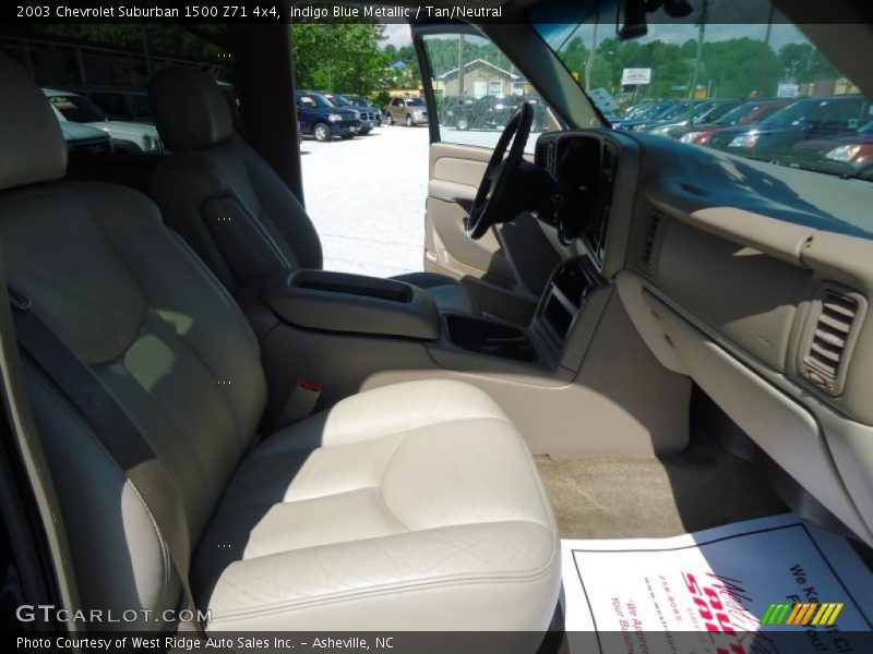 Indigo Blue Metallic / Tan/Neutral 2003 Chevrolet Suburban 1500 Z71 4x4