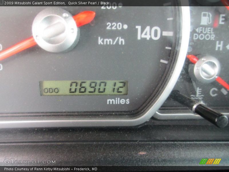 Quick Silver Pearl / Black 2009 Mitsubishi Galant Sport Edition