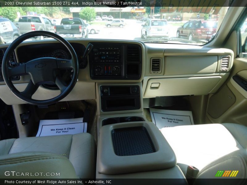 Indigo Blue Metallic / Tan/Neutral 2003 Chevrolet Suburban 1500 Z71 4x4