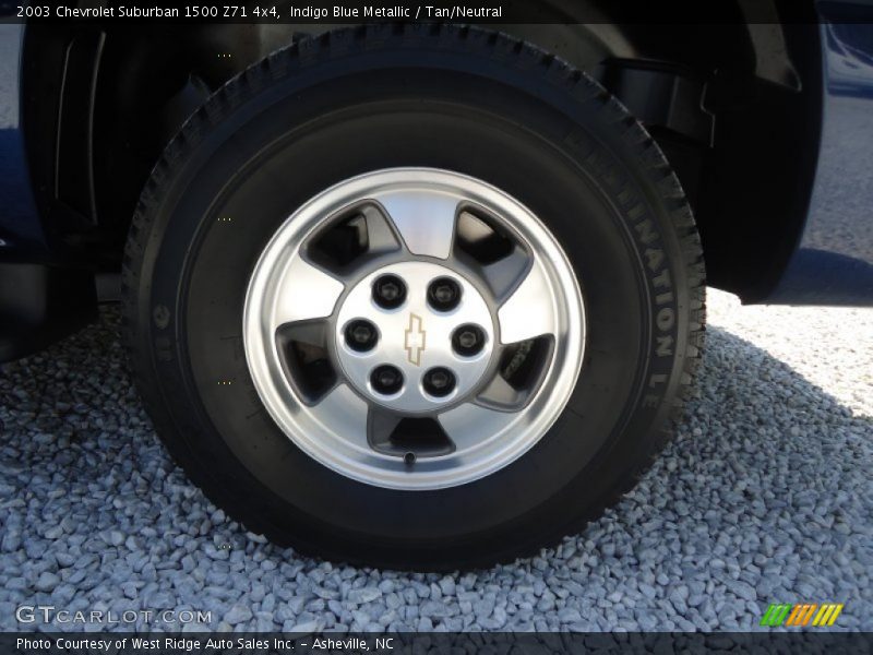 Indigo Blue Metallic / Tan/Neutral 2003 Chevrolet Suburban 1500 Z71 4x4