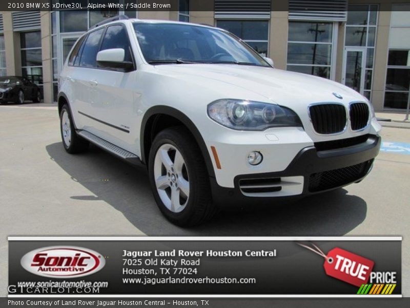 Alpine White / Saddle Brown 2010 BMW X5 xDrive30i