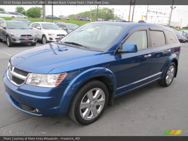 Brilliant Black Crystal Pearl / Dark Slate Gray 2010 Dodge Journey R/T AWD