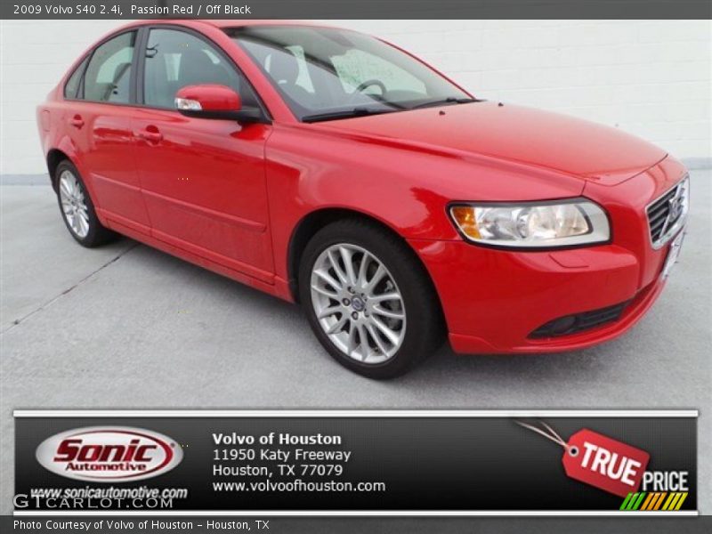 Passion Red / Off Black 2009 Volvo S40 2.4i