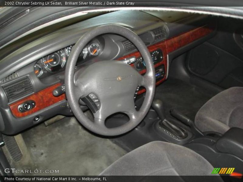 Brilliant Silver Metallic / Dark Slate Gray 2002 Chrysler Sebring LX Sedan