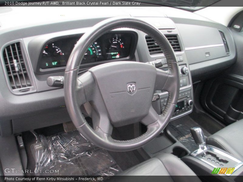 Brilliant Black Crystal Pearl / Dark Slate Gray 2010 Dodge Journey R/T AWD