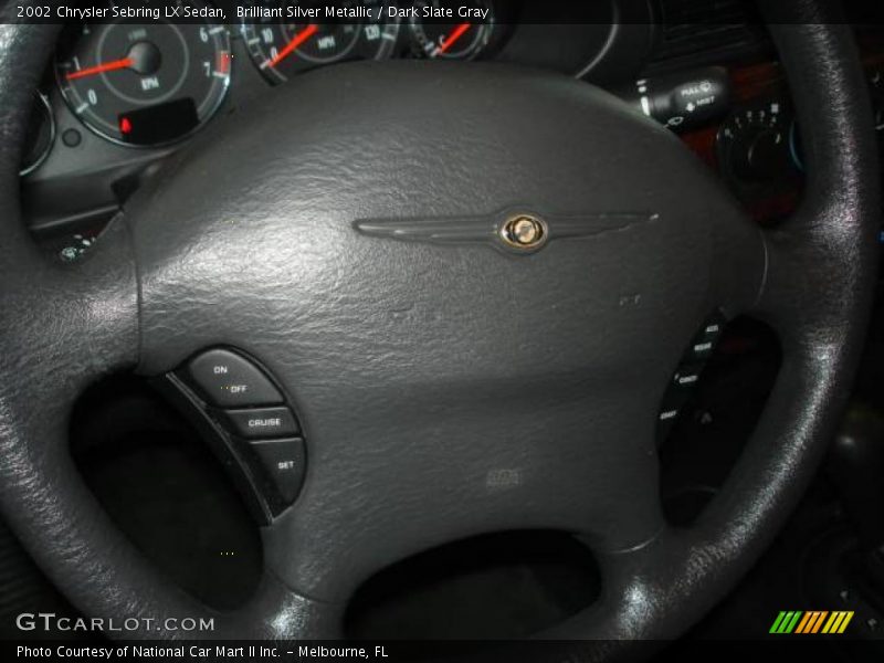 Brilliant Silver Metallic / Dark Slate Gray 2002 Chrysler Sebring LX Sedan