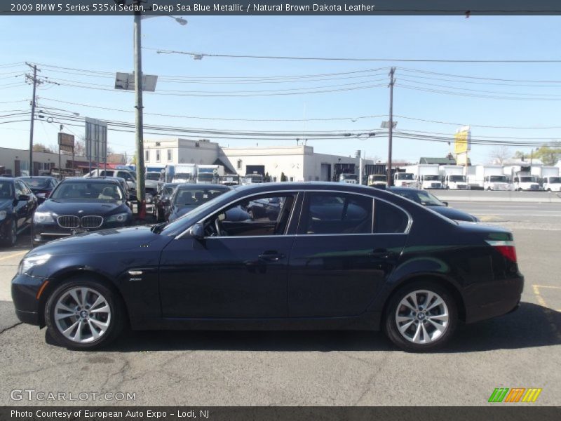 Deep Sea Blue Metallic / Natural Brown Dakota Leather 2009 BMW 5 Series 535xi Sedan