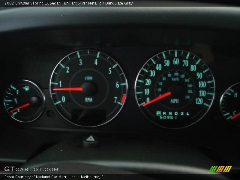 Brilliant Silver Metallic / Dark Slate Gray 2002 Chrysler Sebring LX Sedan