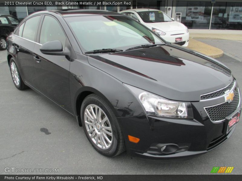 Black Granite Metallic / Jet Black/Sport Red 2011 Chevrolet Cruze ECO