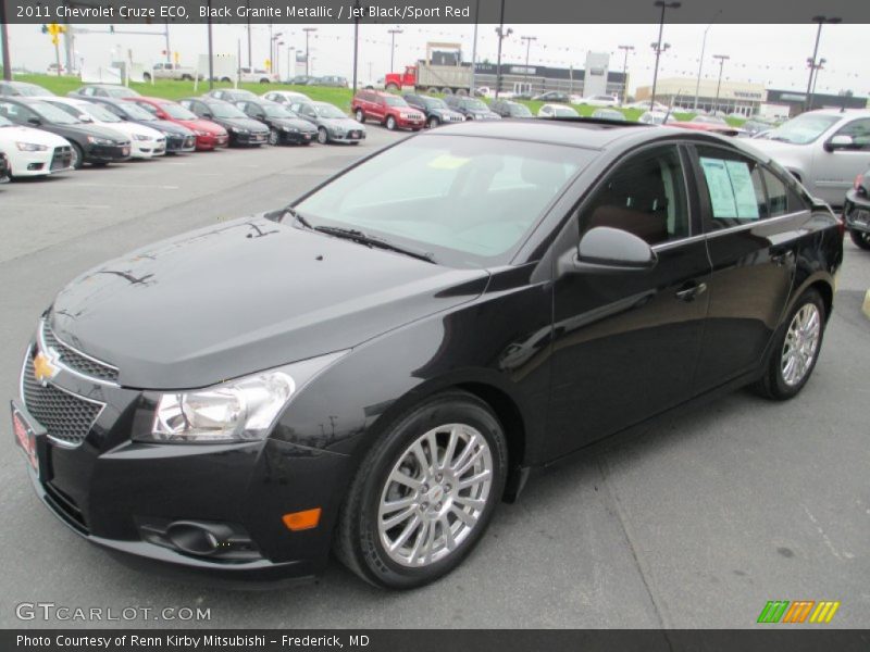 Black Granite Metallic / Jet Black/Sport Red 2011 Chevrolet Cruze ECO