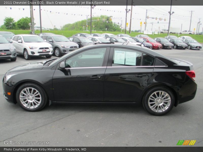 Black Granite Metallic / Jet Black/Sport Red 2011 Chevrolet Cruze ECO