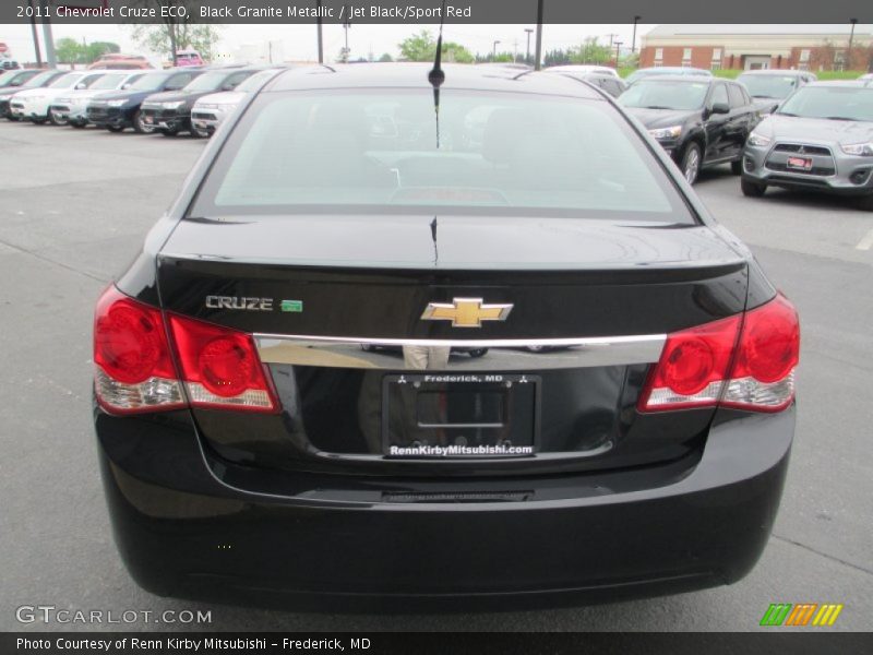 Black Granite Metallic / Jet Black/Sport Red 2011 Chevrolet Cruze ECO