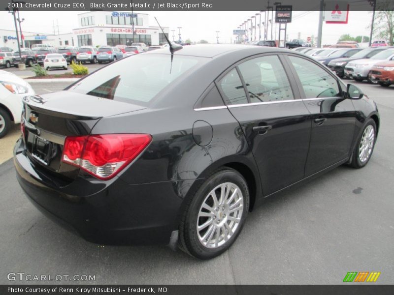 Black Granite Metallic / Jet Black/Sport Red 2011 Chevrolet Cruze ECO