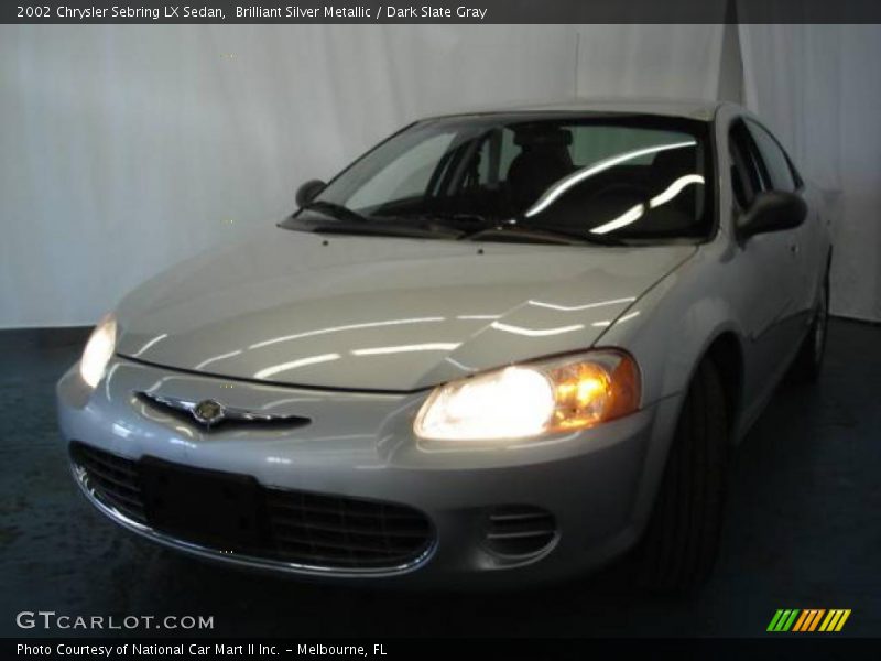 Brilliant Silver Metallic / Dark Slate Gray 2002 Chrysler Sebring LX Sedan