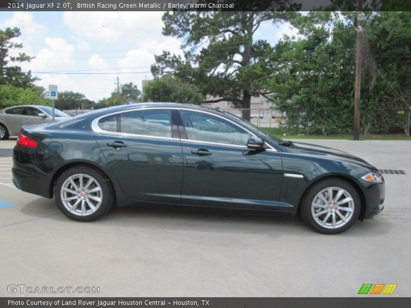 British Racing Green Metallic / Barley/Warm Charcoal 2014 Jaguar XF 2.0T