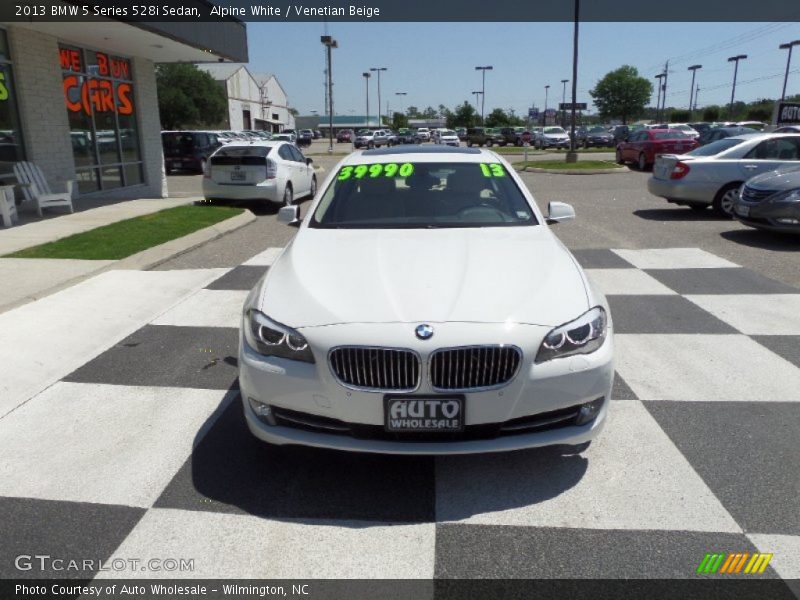 Alpine White / Venetian Beige 2013 BMW 5 Series 528i Sedan