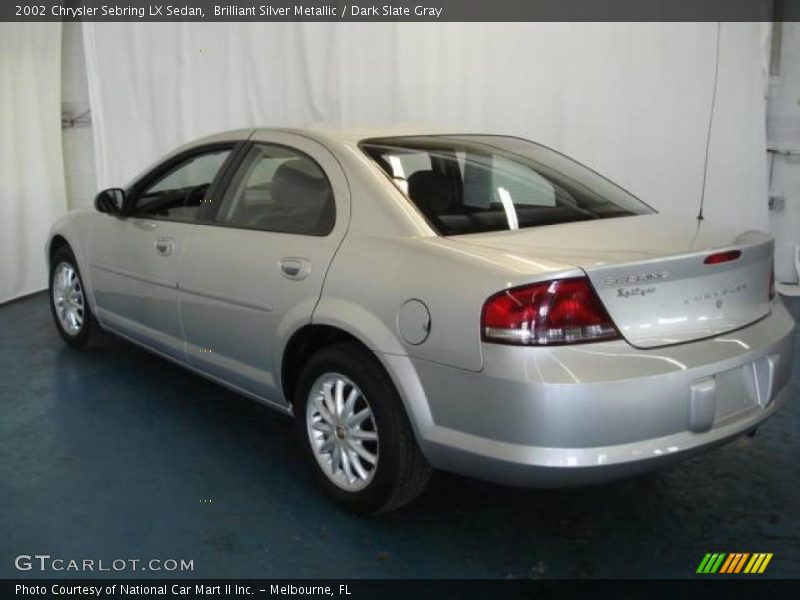 Brilliant Silver Metallic / Dark Slate Gray 2002 Chrysler Sebring LX Sedan