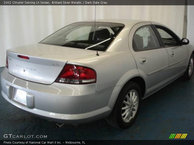 Brilliant Silver Metallic / Dark Slate Gray 2002 Chrysler Sebring LX Sedan