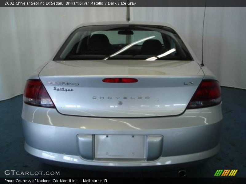 Brilliant Silver Metallic / Dark Slate Gray 2002 Chrysler Sebring LX Sedan