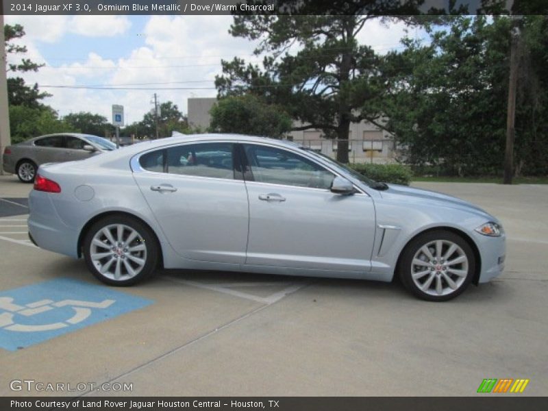 Osmium Blue Metallic / Dove/Warm Charcoal 2014 Jaguar XF 3.0