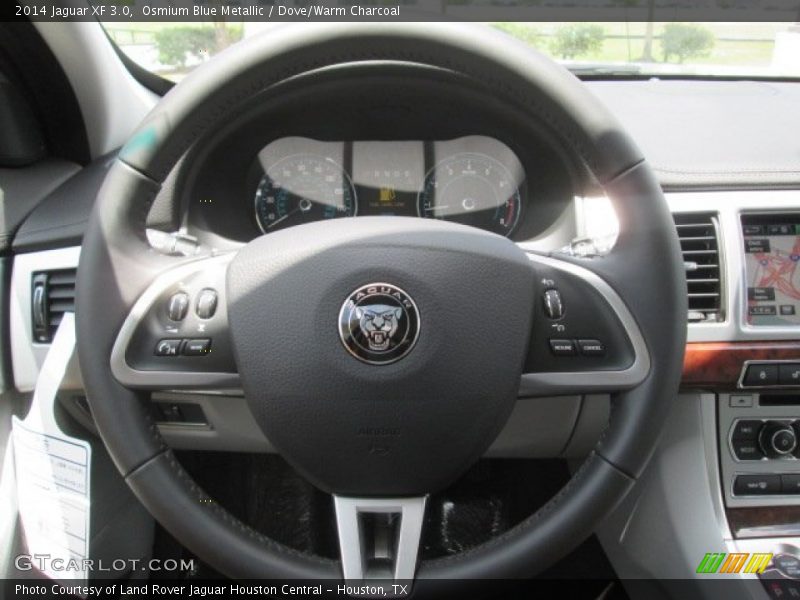 Osmium Blue Metallic / Dove/Warm Charcoal 2014 Jaguar XF 3.0