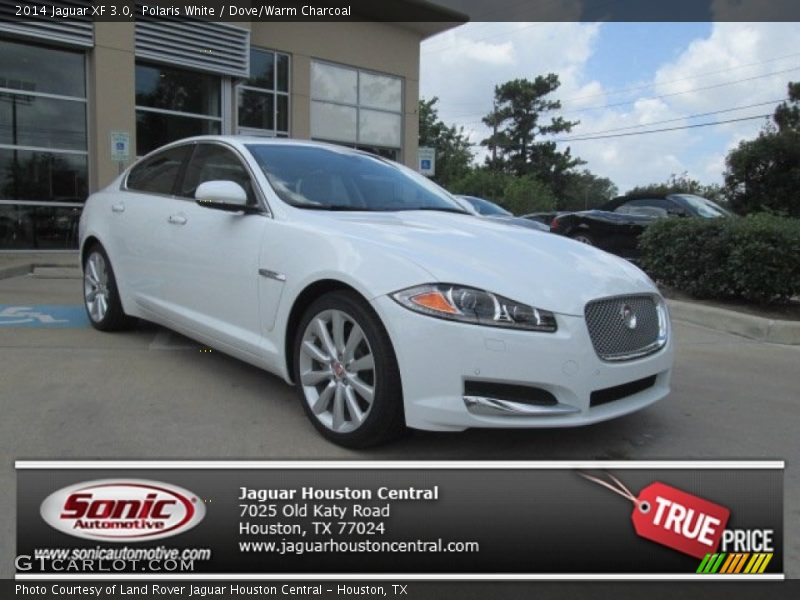 Polaris White / Dove/Warm Charcoal 2014 Jaguar XF 3.0
