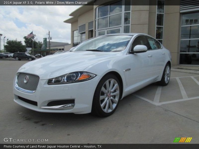 Polaris White / Dove/Warm Charcoal 2014 Jaguar XF 3.0