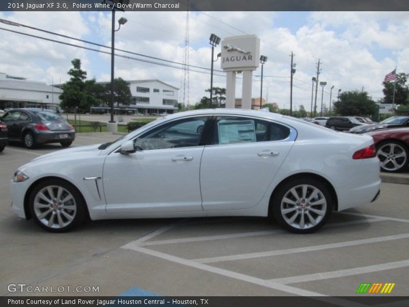 Polaris White / Dove/Warm Charcoal 2014 Jaguar XF 3.0