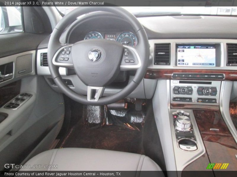 Polaris White / Dove/Warm Charcoal 2014 Jaguar XF 3.0