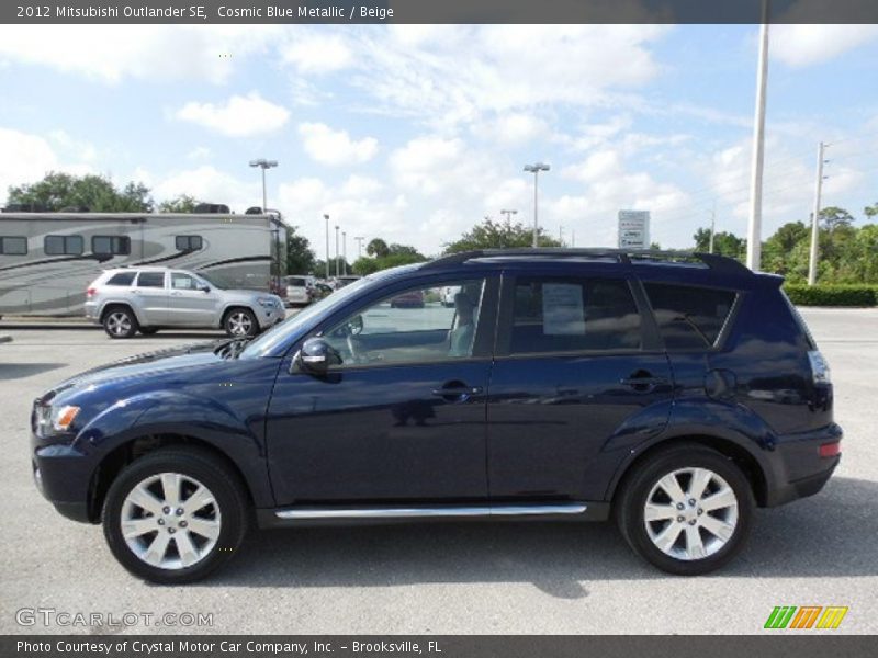 Cosmic Blue Metallic / Beige 2012 Mitsubishi Outlander SE