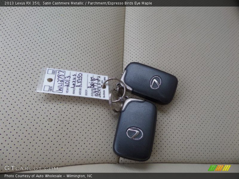 Satin Cashmere Metallic / Parchment/Espresso Birds Eye Maple 2013 Lexus RX 350