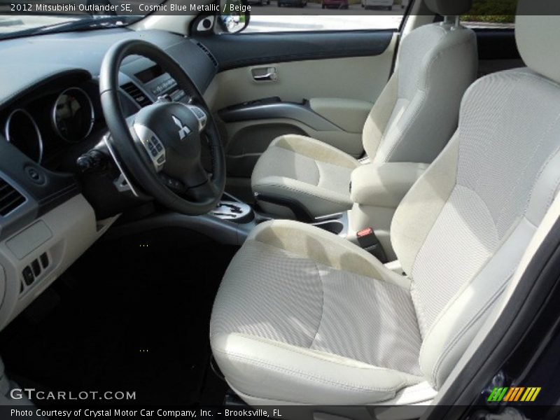 Cosmic Blue Metallic / Beige 2012 Mitsubishi Outlander SE