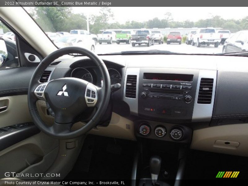 Cosmic Blue Metallic / Beige 2012 Mitsubishi Outlander SE
