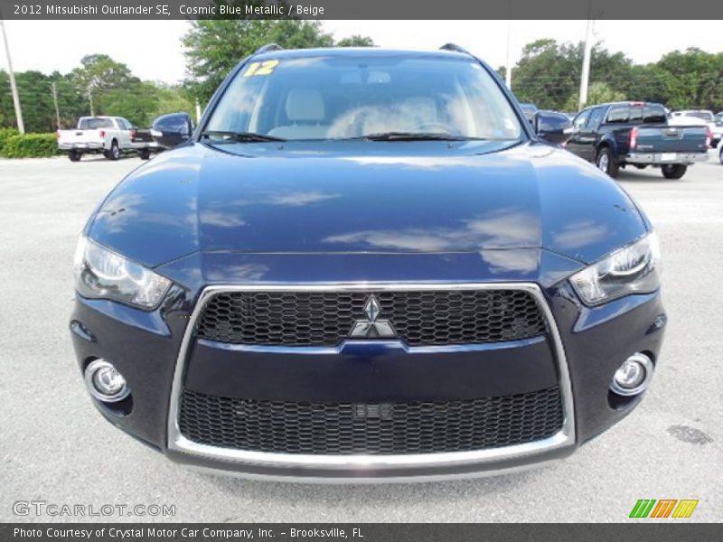 Cosmic Blue Metallic / Beige 2012 Mitsubishi Outlander SE