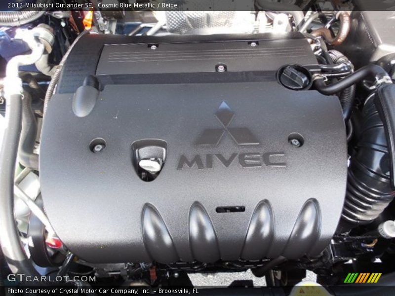 Cosmic Blue Metallic / Beige 2012 Mitsubishi Outlander SE