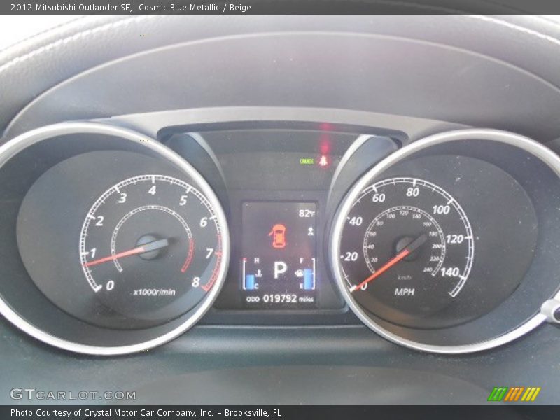 Cosmic Blue Metallic / Beige 2012 Mitsubishi Outlander SE