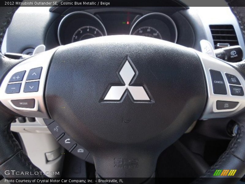 Cosmic Blue Metallic / Beige 2012 Mitsubishi Outlander SE