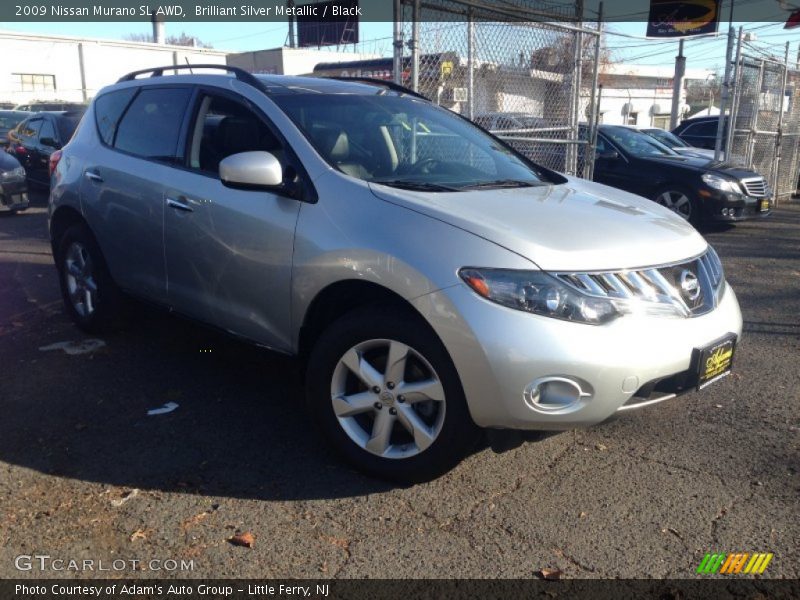 Brilliant Silver Metallic / Black 2009 Nissan Murano SL AWD