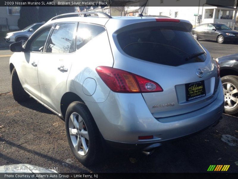 Brilliant Silver Metallic / Black 2009 Nissan Murano SL AWD