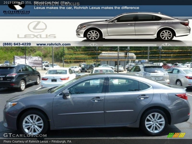 Nebula Gray Pearl / Black 2013 Lexus ES 350