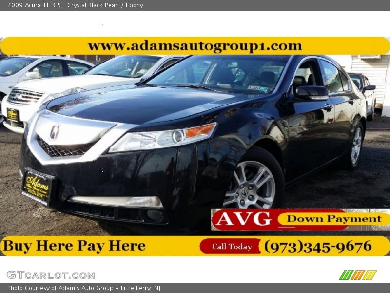 Crystal Black Pearl / Ebony 2009 Acura TL 3.5