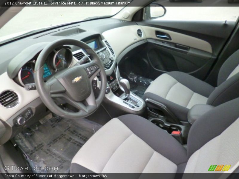 Silver Ice Metallic / Jet Black/Medium Titanium 2012 Chevrolet Cruze LS