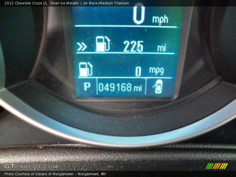 Silver Ice Metallic / Jet Black/Medium Titanium 2012 Chevrolet Cruze LS
