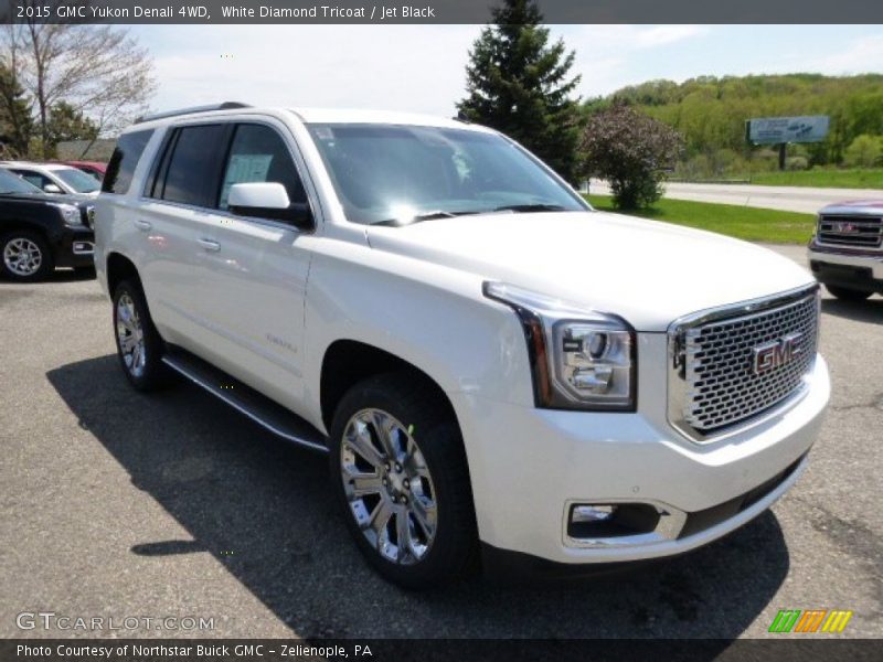 White Diamond Tricoat / Jet Black 2015 GMC Yukon Denali 4WD