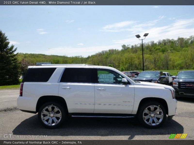 White Diamond Tricoat / Jet Black 2015 GMC Yukon Denali 4WD