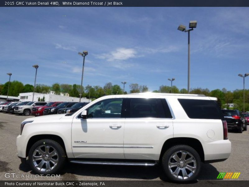 White Diamond Tricoat / Jet Black 2015 GMC Yukon Denali 4WD