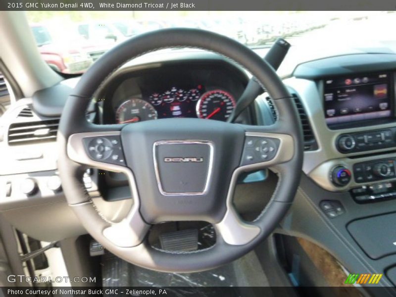 White Diamond Tricoat / Jet Black 2015 GMC Yukon Denali 4WD